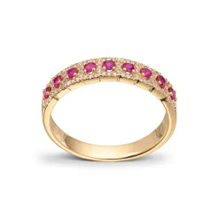 Diamonds by Frisenberg – Ring i gult gull med rubin og diamanter
