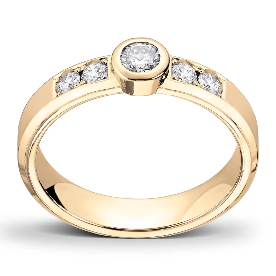 Diamonds by Frisenberg – Ring i gult gull med diamanter – Totalt 0,45 ct