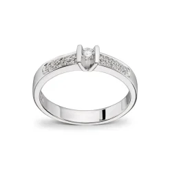 Diamonds by Frisenberg – Ring i hvitt gull ialt 0,19 ct diamanter
