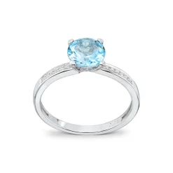 Diamonds by Frisenberg – Ring i hvitt gull med topas og diamanter