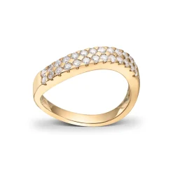 Diamonds by Frisenberg – Ring i gult gull 585 med diamanter ialt 0,52 ct TW/si1