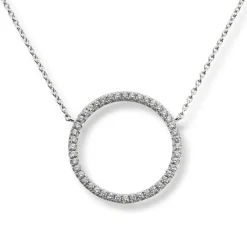 Diamonds by Frisenberg – Sirkel halssmykke i hvitt gull med diamanter, 0,32 ct