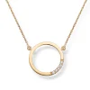 Diamonds By Frisenberg- Anheng i gult gull 585  med diamanter og kjede i gult gull
