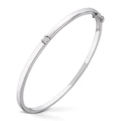 Diamonds by Frisenberg -Armring i hvitt gull- Allianse m/1×0,10 ct diamant TW/SI
