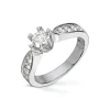Diamonds by Frisenberg -Diamantring i hvitt gull 14K og diamanter ialt 0,88 ct TW/SI1