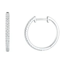 Diamonds by Frisenberg -Diamantøreringer i hvitt gull 14K med diamanter ialt 0,25 ct TW/SI1