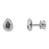 Diamonds by Frisenberg -Diamantørestikk i hvitt gull 14K med safir og diamanter ialt 0,10ct TW/SI1