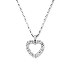 Diamonds by Frisenberg -Diamanthjerte anheng i hvitt gull 14K med diamanter ialt 1,50 ct TW/SI1