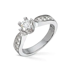 Diamonds by Frisenberg -Diamantring i hvitt gull 14K og diamanter ialt 0,88 ct TW/SI1