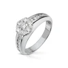 Diamonds by Frisenberg -Diamantring i hvitt gull 18K og diamanter ialt 1,00 ct TW/SI1