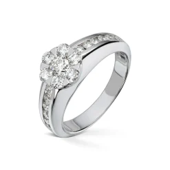 Diamonds by Frisenberg -Diamantring i hvitt gull 18K og diamanter ialt 1,00 ct TW/SI1