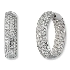 Diamonds by Frisenberg -Diamantøreøreringer i hvitt gull 14K med diamanter ialt 3,65 ct TW/SI1