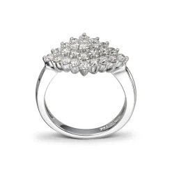 Diamonds by Frisenberg -Diamantring i hvitt gull 14K og diamanter ialt 1,08 ct TW/SI1
