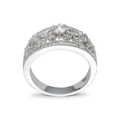 Diamonds by Frisenberg -Diamantring i hvitt gull og diamanter ialt 1,00 ct TW/SI1