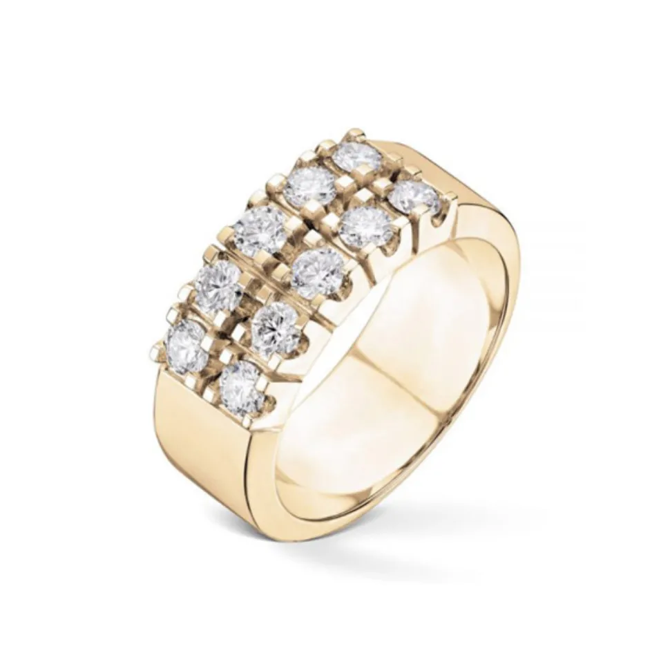 Diamonds by Frisenberg -Dobbel Alliansering i gult gull 10 x 0,10 ct TW/SI