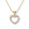Diamonds by Frisenberg- Hjerte anheng gult gull – ialt 0,50 ct TW/SI1