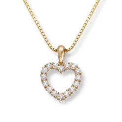 Diamonds by Frisenberg- Hjerte anheng gult gull – ialt 0,50 ct TW/SI1