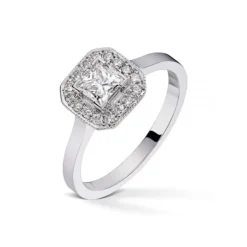Diamonds By Frisenberg- Hvitt gull 14K ring- Håndlaget på eget verksted. Ialt 0,66 carat
