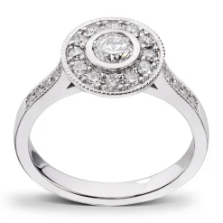 Diamonds By Frisenberg- Hvitt gull 14K ring- Håndlaget på eget verksted på Lillehammer