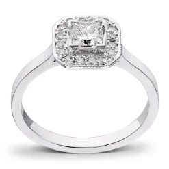 Diamonds By Frisenberg- Hvitt gull 14K ring- Håndlaget på eget verksted. Ialt 0,66 carat