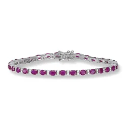 Diamonds by Frisenberg -Rubin og diamant tennis armbånd i hvitt gull
