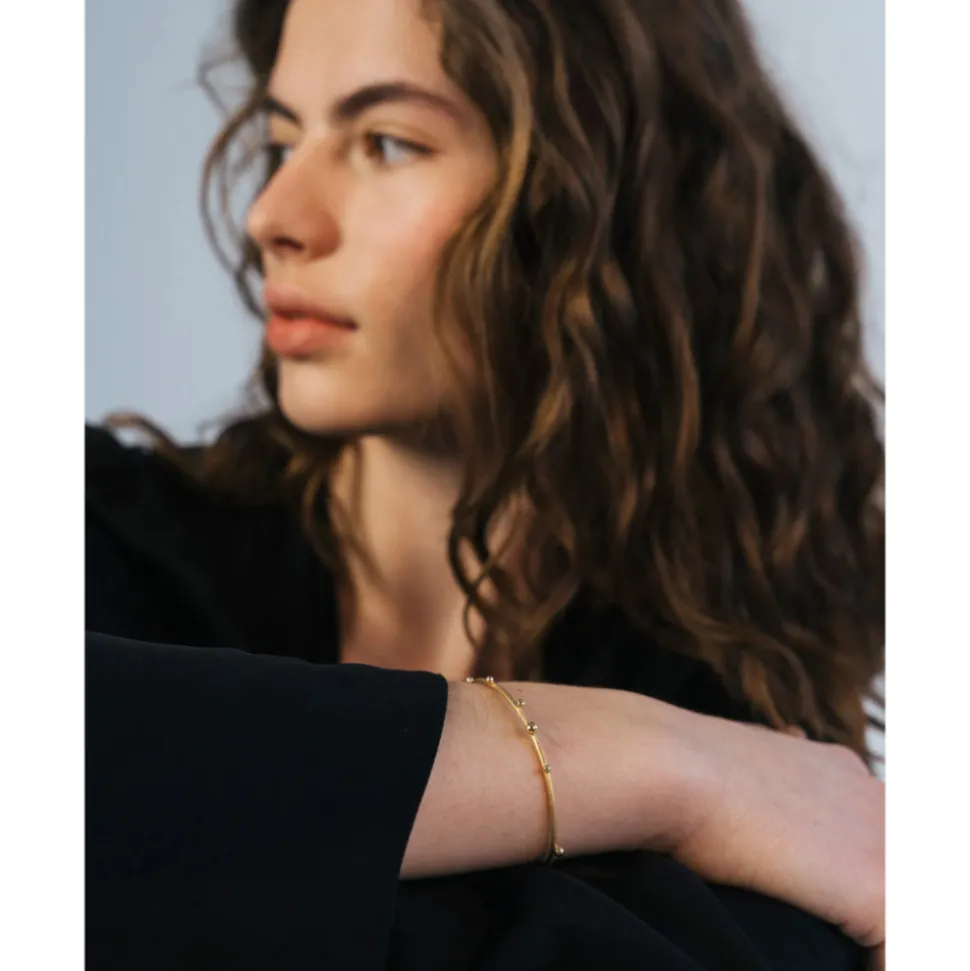 Dulong – Delphis armring i 18k gult gull