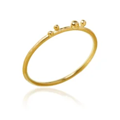 Dulong – Delphis ring med 4 kuler – 18k gult gull
