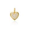 Dulong – Heart vedheng i 18k gult gull med diamanter