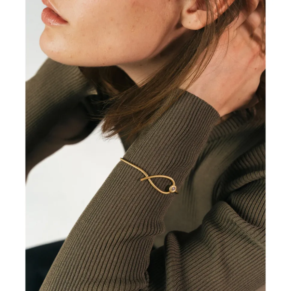 Dulong – Kharisma armring i 18k gult gull med diamant