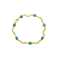 Dulong – Vega emerald armbånd i 18k gult gull med smaragder