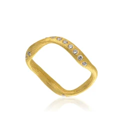 Dulong – Vega ring i 18k gult gull med diamanter