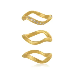 Dulong – Vega ring i 18k gult gull med diamanter