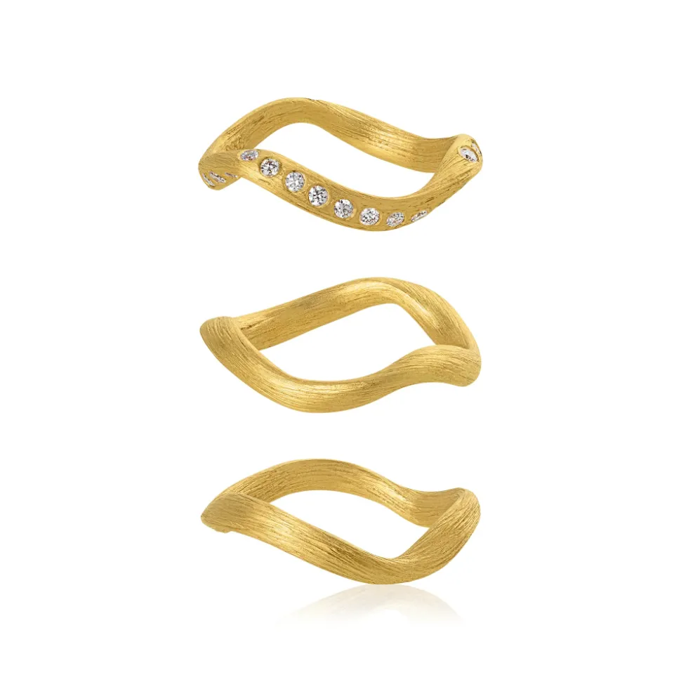 Dulong – Vega ring i 18k gult gull med diamanter