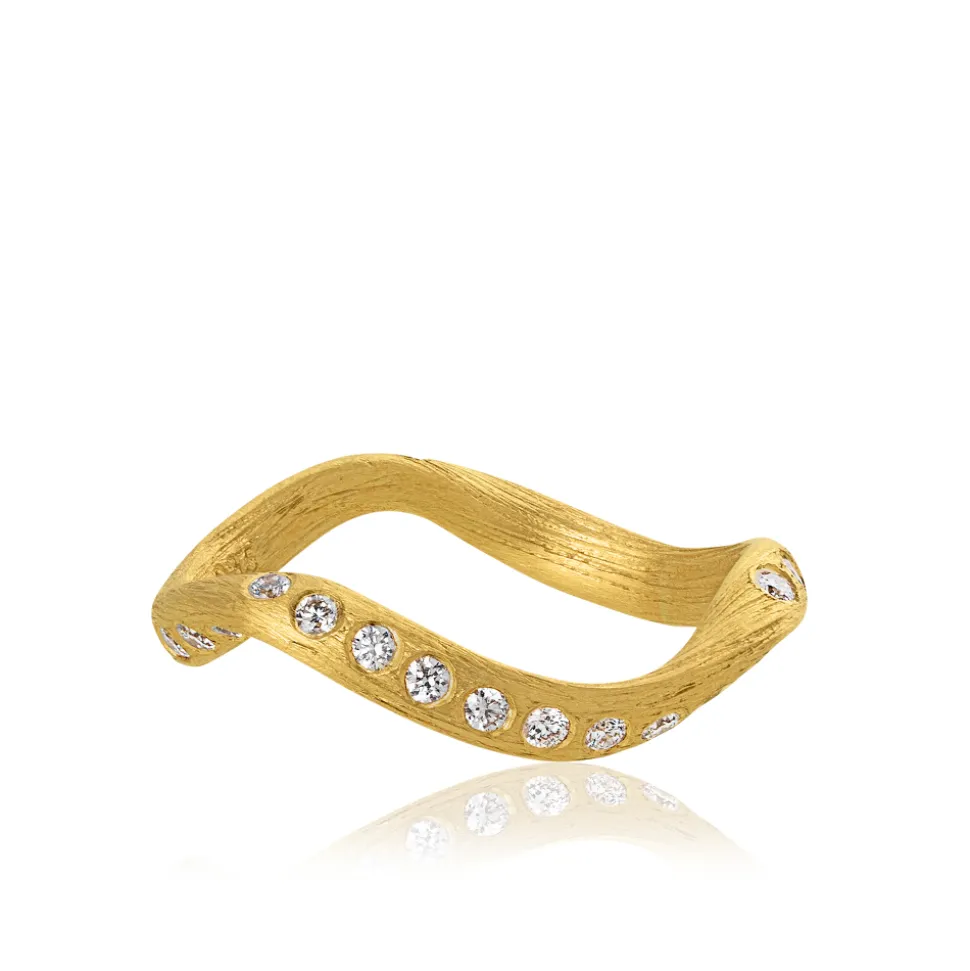 Dulong – Vega ring i 18k gult gull med diamanter