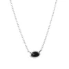 Efva Attling – Love Bead halssmykke i sølv med sort onyx