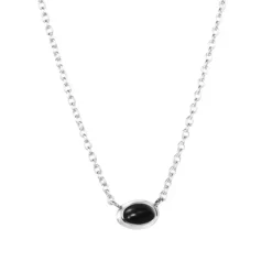 Efva Attling – Love Bead halssmykke i sølv med sort onyx