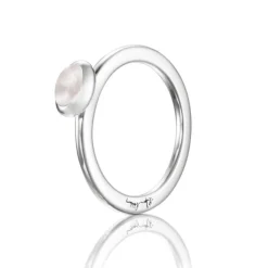 Efva Attling – Love Bead ring i sølv med rosa quartz