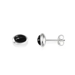 Efva Attling – Love Bead ørepynt i sølv med sort onyx