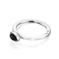 Efva Attling – Love Bead ring i sølv med sort onyx