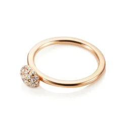 Efva Attling – Love Bead ring i 18k gult gull med diamanter