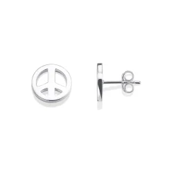 Efva Attling – Mini Peace Ear ørepynt i sølv