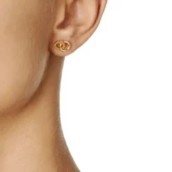 Efva Attling – Mini Twosome ørepynt i 18k gult gull