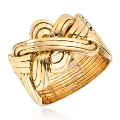 Espeland – Libanon Ring i 14 kt gult gull – 12 deler