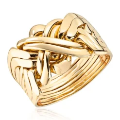 Espeland – Libanon Ring i 14 kt gult gull – 8 deler