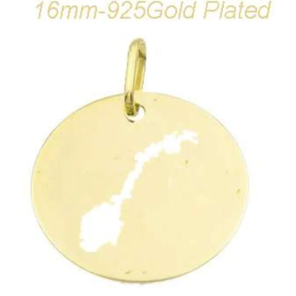 Espeland – Norgeskart – Halssmykke forgylt sølv