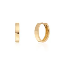 Espeland – Øreringer i gult gull – 13,6 mm diameter