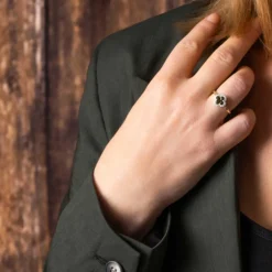 Forever by Gulldia – Ring i gult gull med turmalin og diamanter, 0,08ct W/SI