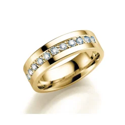 GD Forever – Gult gull- 6 mm- Med diamanter 0,28 ct WSI