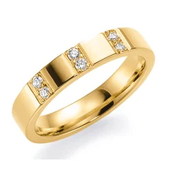 GD Forever – Gult gull-4 mm- Med diamanter 0,12ct