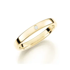 GD Forever – Gult gull-3 mm -med diamant 0,02 ct.WSI